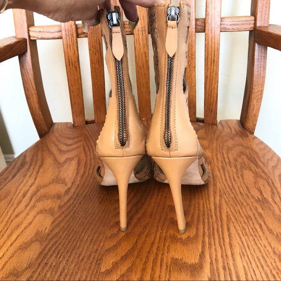 ๐ 6/$60, Zara 100% Leather, Gladiator Style, Cutout Boots, Tan, Size 40/9.5 - Picture 6 of 9